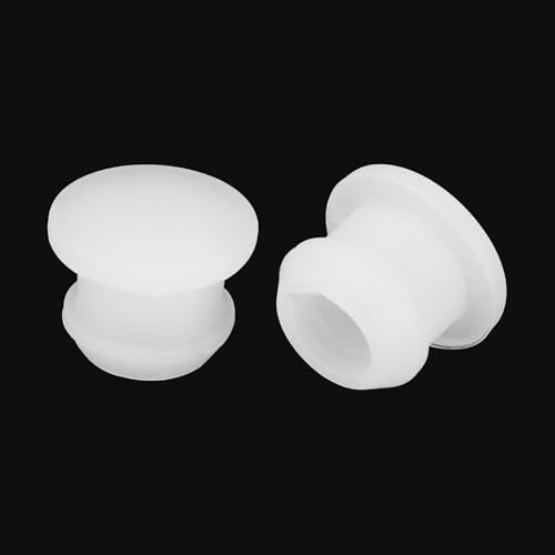Image of MECCANIXITY Silicone Snap in Locking Hole Plugs Rubber Panel Seal Cover Flush Type Panel Round for Kitchen Rubber Bulkheads Waterproof Sealing Plugs 9mm /0.35 Inch Dia Transparent,Pack of 20