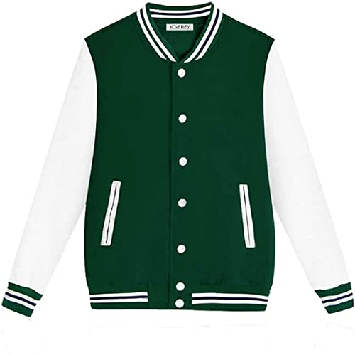 Image of Koverify Unisex Adult Cotton Blend Standard Length Letterman Jacket