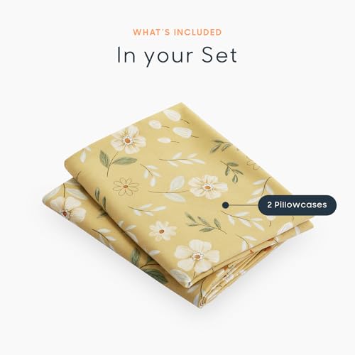 Wake In Cloud E-H1601-51X66(M) Floral Pillow Cases, Botanical Cute Flower Leaf Shabby Chic Coquette Cottagecore Aesthetic, Set Of 2 Soft Pillowcases Pillow Shams Covers thumb #3