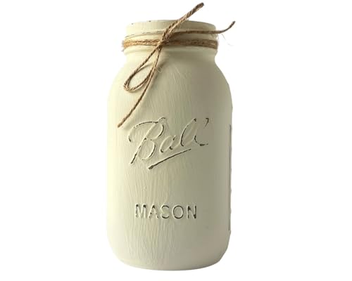 Painted Mason Jar Centerpieces for Baby Shower Centerpieces for Tables, Mason Jar Centerpieces with Flowers, Chic Baby Shower Decor, Vase for Flowers, 7