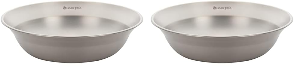 Snow Peak Stainless Steel Camp Bowl, Large Set of 2
