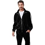 Mens Tracksuit 2 Piece Velour Sweatsuit for Men Casual Full Zip Jogging Suit Jacket Pants Set - Image 3
