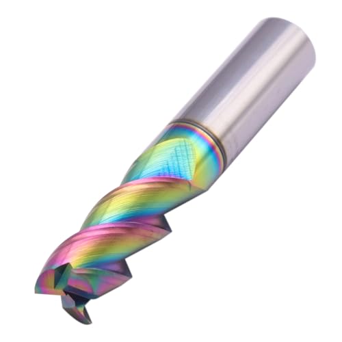 Image of 1 /2 inch 3 Flute 45 Solid Carbide Square End Mill for Aluminum, DLC Coated | 45 Helix, 1 /2 inch Cutting Dia, 1 /2 inch Shank Dia, 1-1 /4 inch Length of Cut, 3 inch Overall Length, for Milling Aluminum and Copper