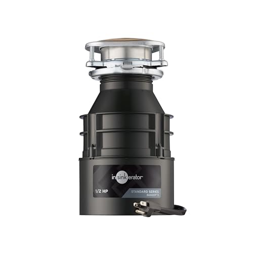 InSinkErator Garbage Disposal with Power Cord, Badger 5, Standard Series, 1/2 HP Continuous Feed, Black & STS-OOSN Garbage-disposals, Satin Nickel - image 2