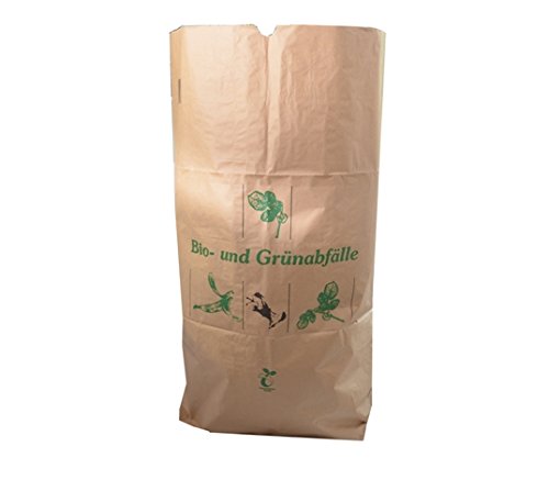 bioMat® Abfallsack aus Kraftpapier für Bio- & Grünabfälle ca. 120 Liter 25 Stück/Bündel