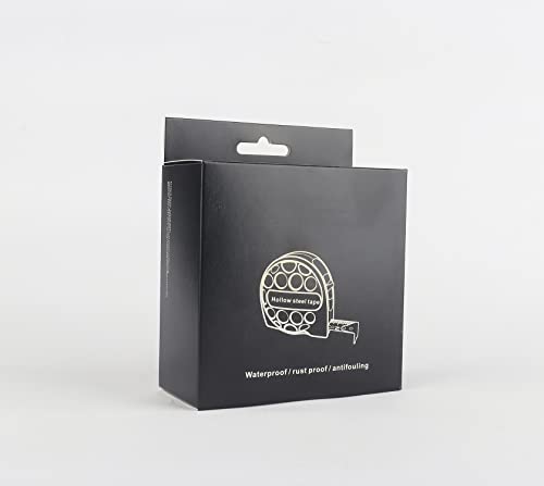 High-Grade Metalloid Case, Stainless Steel Waterproof Tape Measure, Front Side Ft/In, Reverse Side M/Mm,16Ft/5Meters For Construction (Bright White) #TOP4