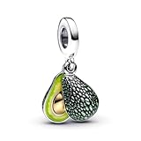 HuooNew 925 Sterling Silver Charms, Avocado, Pizza, Lemon, Donuts, DIY Charm, Valentine's Day Mother's Day Jewellery Gifts for Women (Silver-769)