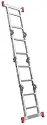 Escada Articulada Multifuncional Alumínio Compacta 13 posições 8 DEGRAUS Botafogo Lar e Lazer