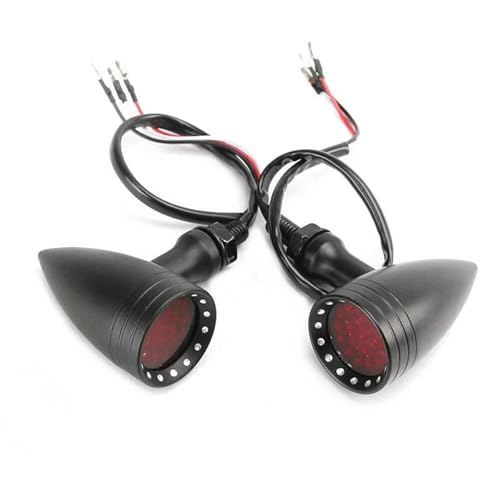 Luces de freno motocicleta rojas con bombillas de advertencia anti colisión trasera
