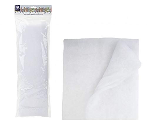 MarysDe@lz Christmas Nativity Soft White Fake Indoor Snow Decoration Snow Blanket/Carpet/Artificial Fluffy Snow Blankets for Christmas Village Wall Decorations/Snow Carpets - 70cm x 50cm