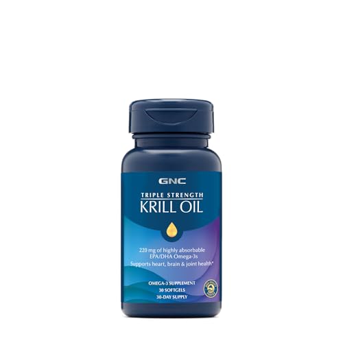 Proteínas, GNC, Aceite de Krill, Omega, Triple Concentración, 30 Cápsulas