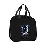 進撃の巨人 ランチバッグ、トートバッグ、 保冷 保温軽量断熱 手提げ食品収納 ポータブル ランチバッグ 食品収納 通勤 ファスナー付き 手提げ