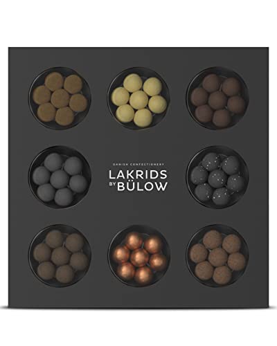 LAKRIDS BY BÜLOW - Selection Box - 375g - Pralinen-Geschenk mit Dänischen Gourmet Lakritz-Kugeln - Weiche Lakritze umhüllt von Cremiger Schokolade Cover