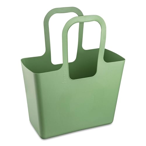 Koziol TASCHE XL robuster Shopper – langlebig standfest wasserdicht pflegeleicht | Einkaufen Büro Reisen Picknick Aufbewahrung (nature leaf green)