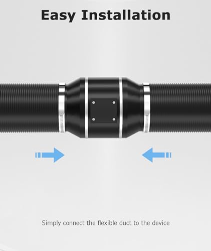 ATOM NEXUS 4 Inch 8 Feet Dryer Vent Hose, Aluminum Flexible Duct with 2 Duct Clamps, 4 Layer Protection Heavy-Duty Dryer Hose for Heating Cooling Ventilation and Exhaust