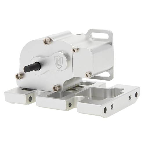 MEUS RACING LCG Transmission Overdrive Gearbox for Axial SCX10 1/10 RC Crawler (Silver)