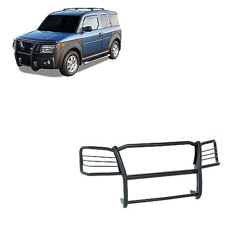 Image of Black Horse Grille brush Bumper Guard Modular Black Compatible with 2003-2008 Honda Element-17A155900MA
