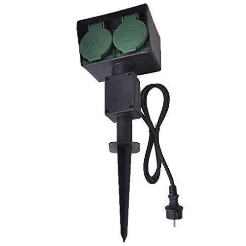 Preisvergleich Produktbild vidaXL Gartensteckdose mit Erdspieß