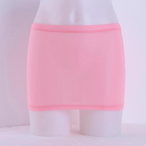 Lejafay Women's Mesh See Through Stretch Club Lingerie Micro Skirt Sheer Nightwear Mini Skirts4