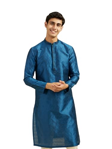 Image of DIWAS BY MANYAVAR Men's Art Silk Self Design Kurta (1pc)
