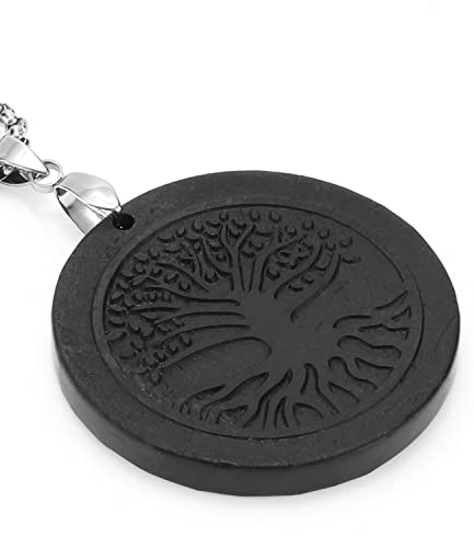 Shungite Necklace Tree of Life Shungite Stone Pendant4