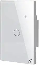 Interruptor Inteligente Wi-Fi + RF433, 1 Botão Touch, Compatível com Alexa, Controle por Aplicativo