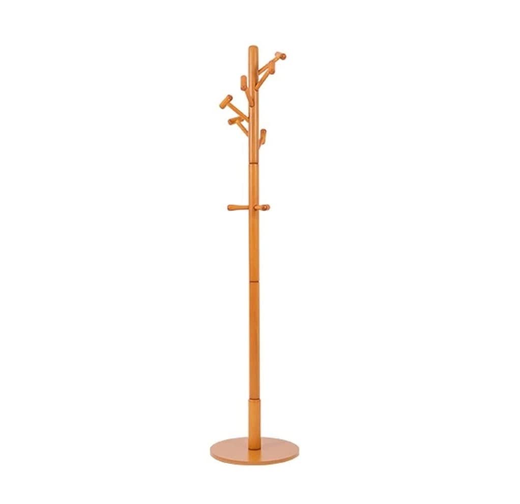 IWENZHKPA Coat Rack Wooden Coat Rack Tree Free Standing With 9 Hammer Hook Stand For Entryway Hallway For Coats Hats Freestanding(Beech Color)