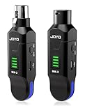 JOYO 2.4GHz Wireless Microphone System 4-Channel XLR Transmitter & Receiver Dynamic/Phantom-Powered Condenser Mics Adapter for PA Systems, Live Sound, Audio Mixer, Church, Studio (MW-2)