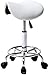 Stołek na kołach Masaż Therapy Therapy Gaz Wysokość Regulowany Salon Masaż Spa Krzesło Stołowe Manicure Tatuaż Narzędzia obrotowe Krzesło z podnóżkiem Biały