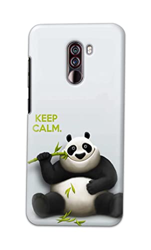 Image of PRINTFIDAA� Printed Hard Back Cover Case for Mi Poco F1 Back Cover (Cartoon Panda) -2808