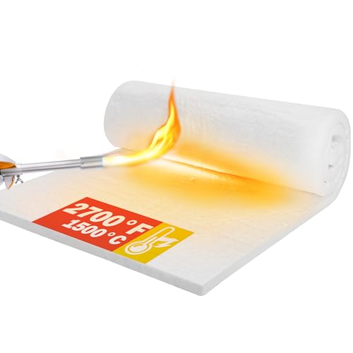 XARILK Keramikfaser-Isolierdecke, 79 X 61 X 2.54 cm, feuerfeste Isolierdecke für Holzherd Baffle, Kamin, Pelletofen, Schornstein, Ofen, Kessel, Pizzaofen und Schmiede