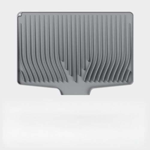 キッチン水切りマット シリコン製 サイズ 35x48cm 滑り止め加工 食器鍋置きで安定 抗菌速乾 水切り後すぐ乾燥 カビ防止 水切りトレー断熱マット 食器乾燥 高温鍋置き カウンター保護多用途 丸め収納省スペース お手入れ簡単 拭き掃除水洗い可 斜面誘導