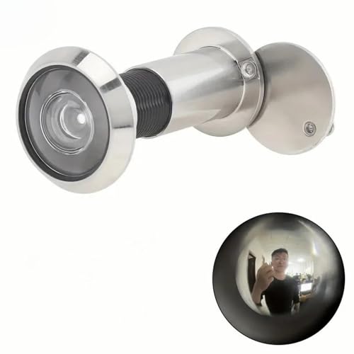 Olho Mágico para Porta Soprano em Latão Cromado – Visor de Segurança, Instalação Fácil, Alta Durabilidade – Cor Prata