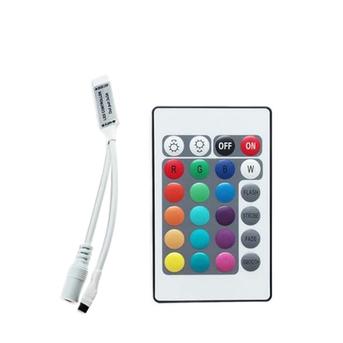 Contrôleur LED 12V 24V RGB mini variateur infrarouge pour bande lumineuse 5050 2835 3528 noir