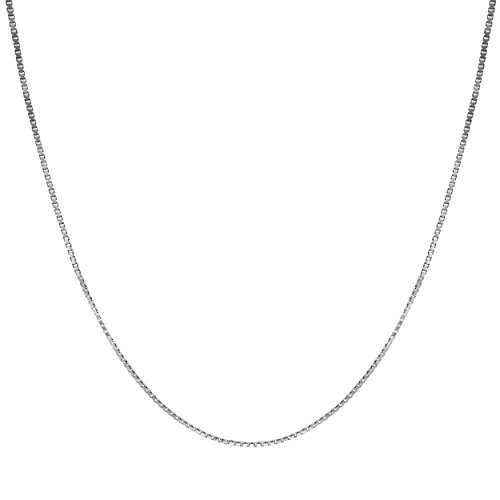 Honolulu Jewelry Company 14K Solid Gold 0.7mm Box Chain Necklace, 16" - 30"4