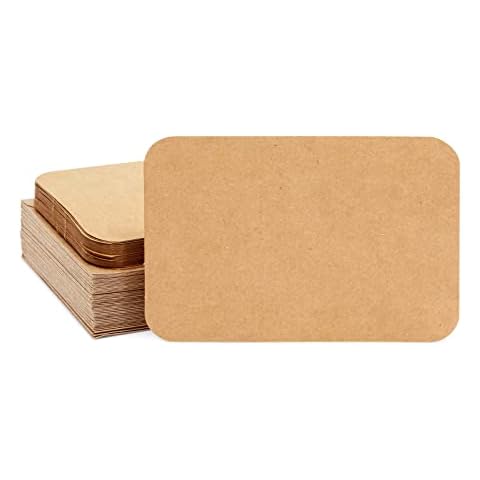 Kraft Paper Blank Greeting Postcards and Envelopes, Rounded Edges (6 x 4 In, 48 Pack) Cover