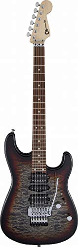 Charvel MJ San Dimas Style 1 HSH FR PF QM PF Midnight Glow guitare électrique avec hardshell gig bag - Les Beatles, Paul McCartney, John Lennon, RIngo Starr, George Harrison Charvel MJ San Dimas Style 1 HSH FR PF QM PF Midnight Glow guitare électrique avec hardshell gig bag – Image 3