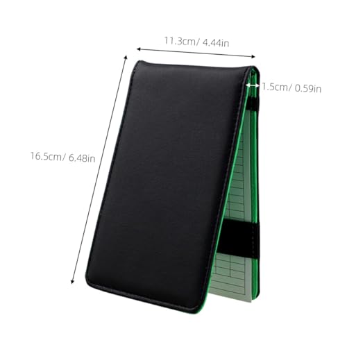 Cuaderno de puntuación de golf con cuero sintético impermeable que resiste la lluvia 2