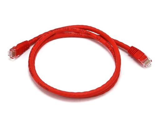 Cable de red Cat6 cruzado 1ft rojo miniatura 1