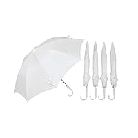 Fun Express White Umbrella for Kids DIY Paintable Craft Kit - 6 Pack Small Umbrellas for Girls Ages 4-8 | Decorative Children's Rain Protection with Safety Features for School Projects