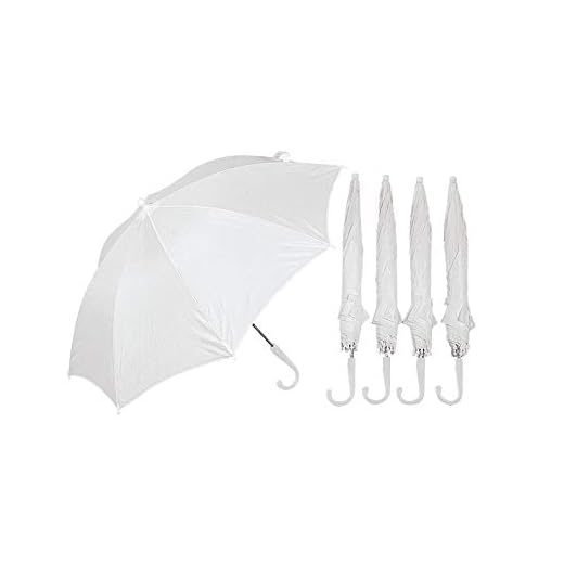 Do It Yourself White Umbrellas 6Pcs - Crafts for Kids and Fun Home Activities