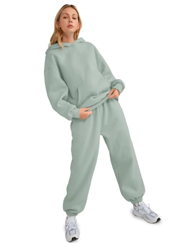 Image of AUTOMET Womens 2 Piece Lounge Sweatsuit Fall Fashion Matching Sweat Sets | Oversized Fall Hoodies & Baggy Jogger Sweatpants Fashion 2026 Outfits