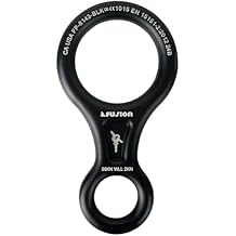 Fusion Climb Aluminum Descender - Figure 8 Descender Black