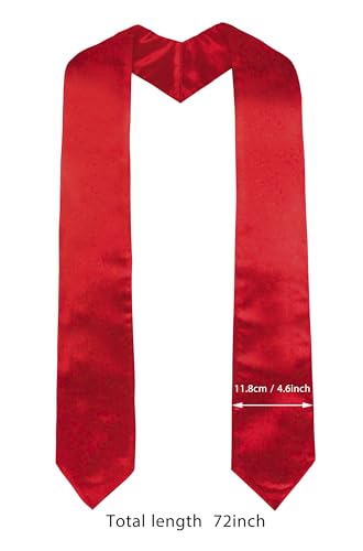 GraduatePro Plain Graduation Stole Uni Adult 60"/72" Length, 16 Colors