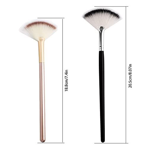 6 Pieces Fan Brushes For Facials Slim Soft Face Mask Brush Applicator For Glycolic Acid Peel Mask Esthetician Face Makeup Brush #TOP2