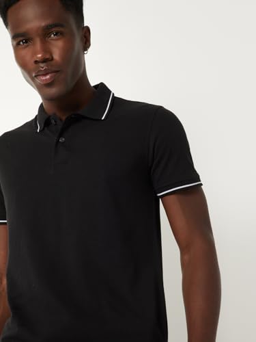 Image of Max Men's Polycotton Half Sleeves Regular Fit Solid Polo T-Shirt