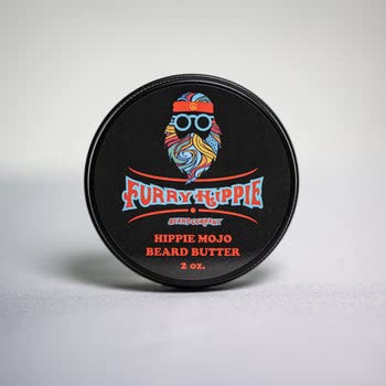 Furry Hippie Beard Co. – Hippie Mojo Beard Butter – Conditioning – 2 Ounce Screw Top Tin