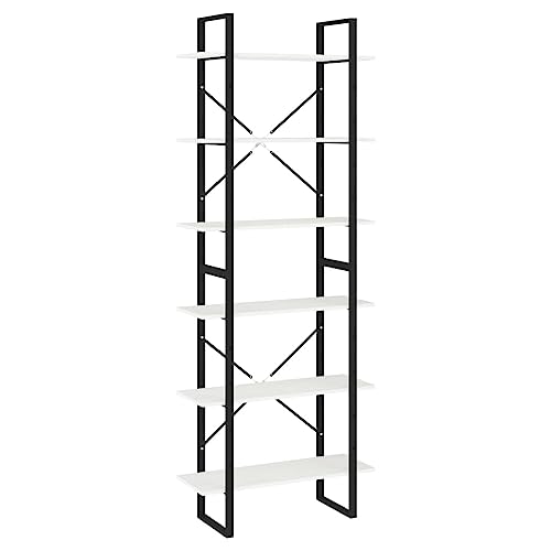 KTHLBRH Armario alto blanco 80 x 30 x 210 cm madera maciza de pino estantes decorativos estantería oficina estantería sala de estar estantes para el dormitorio para oficina, sala de estar, dormitorio