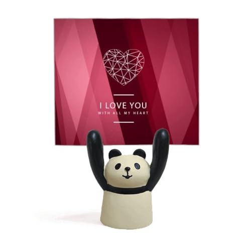 Porte-mémo panda vin rouge support photo de bureau message Love You