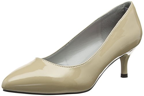 Pleaser Pink Label Women's Kit01/Cr Slide Pump, Cream Patent, 12 M US